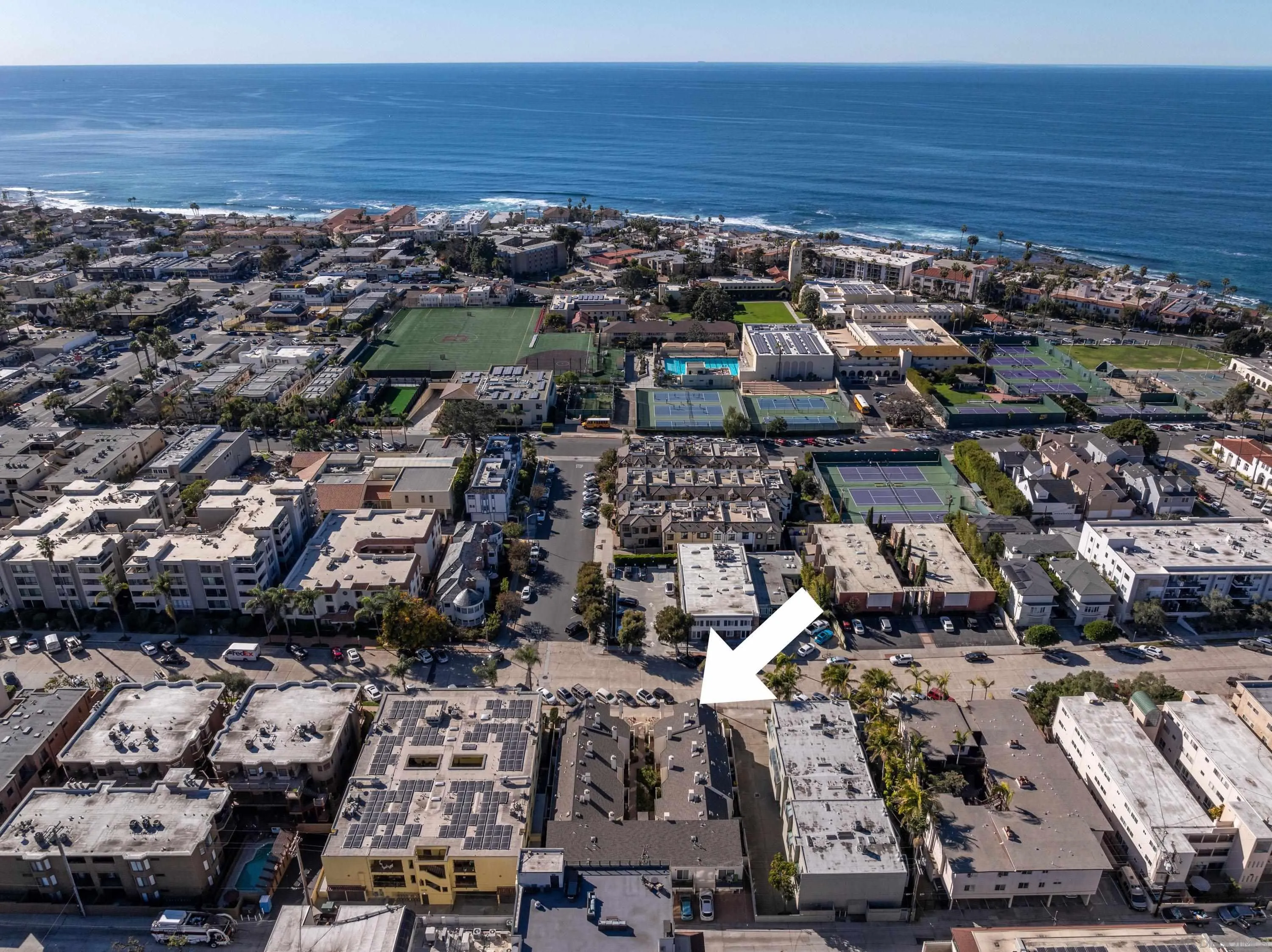7585 Eads Avenue, Unit A La Jolla, CA 92037 - Photo 25 of 33 an aerial view of a city with ocean view in back