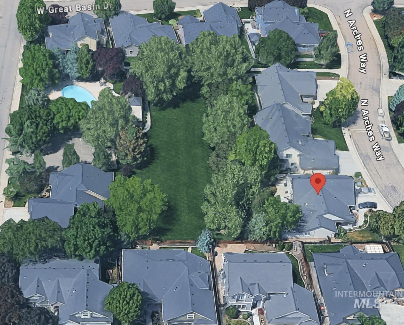 4167 North Arches Way Meridian, ID 83646 - Photo 34 of 36 Aerial overview of property's location with nearby suburban area