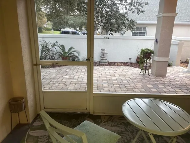 view of living room with a large window