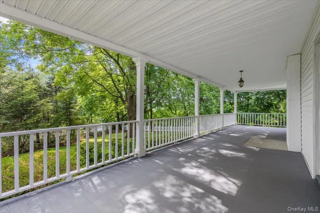 a view of backyard with green space