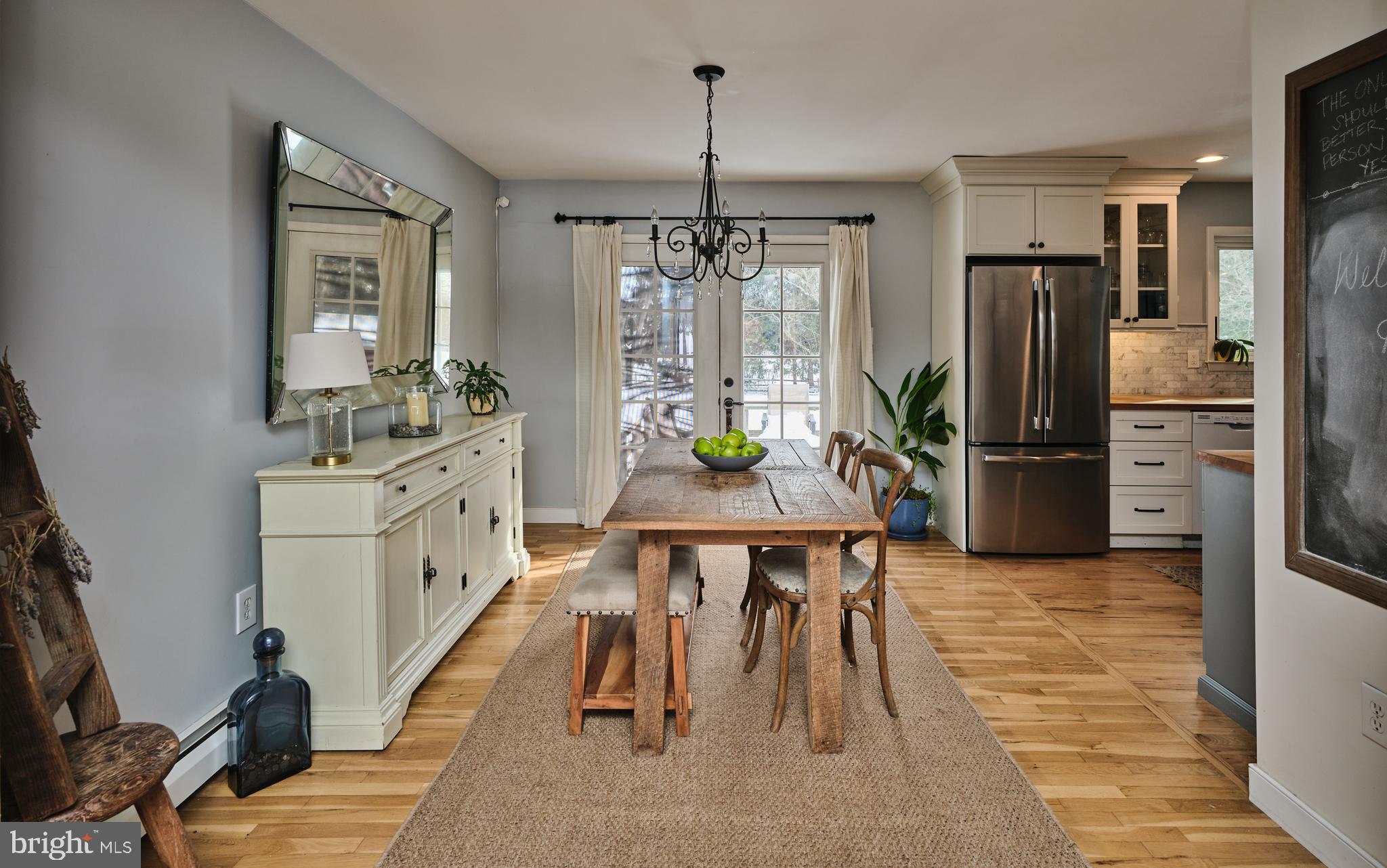 6374 Saw Mill Road Lumberville, PA 18933 - Photo 10 of 32 Dining room opens to rear deck