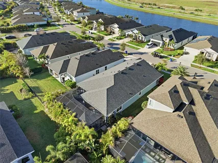 a view of a yard with palm trees