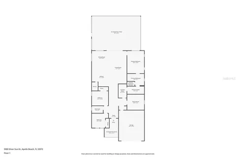 an aerial view of a houses with a outdoor space