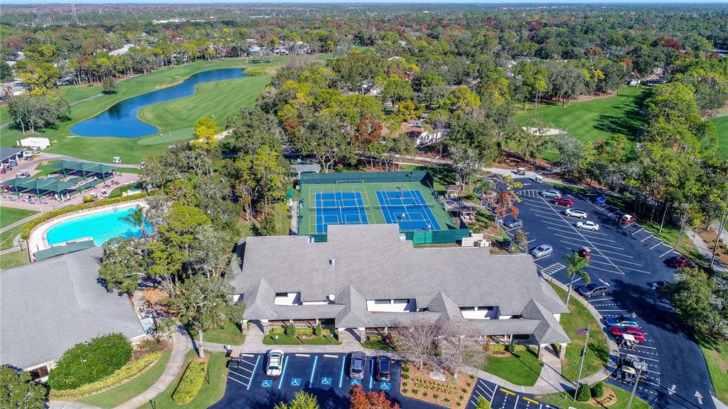 2420 Rolling View Drive Spring Hill, FL 34606 - Photo 57 of 62 an aerial view of house with yard swimming pool and outdoor seating
