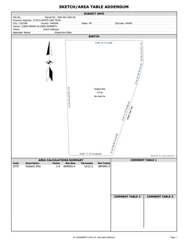 $260,000 | 3139 White Oak Trail, Custer, MI 49405