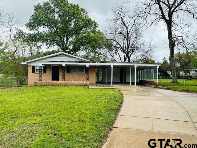 front view of a house with a garden