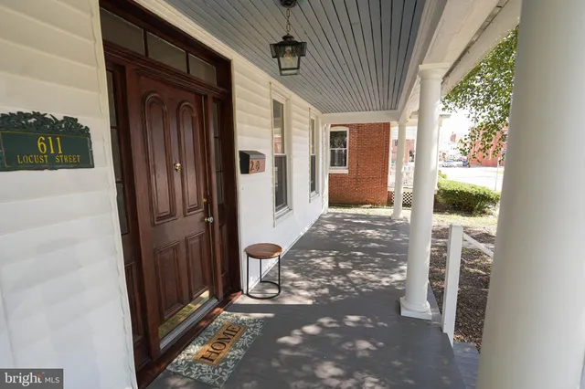 a view of a house with a porch