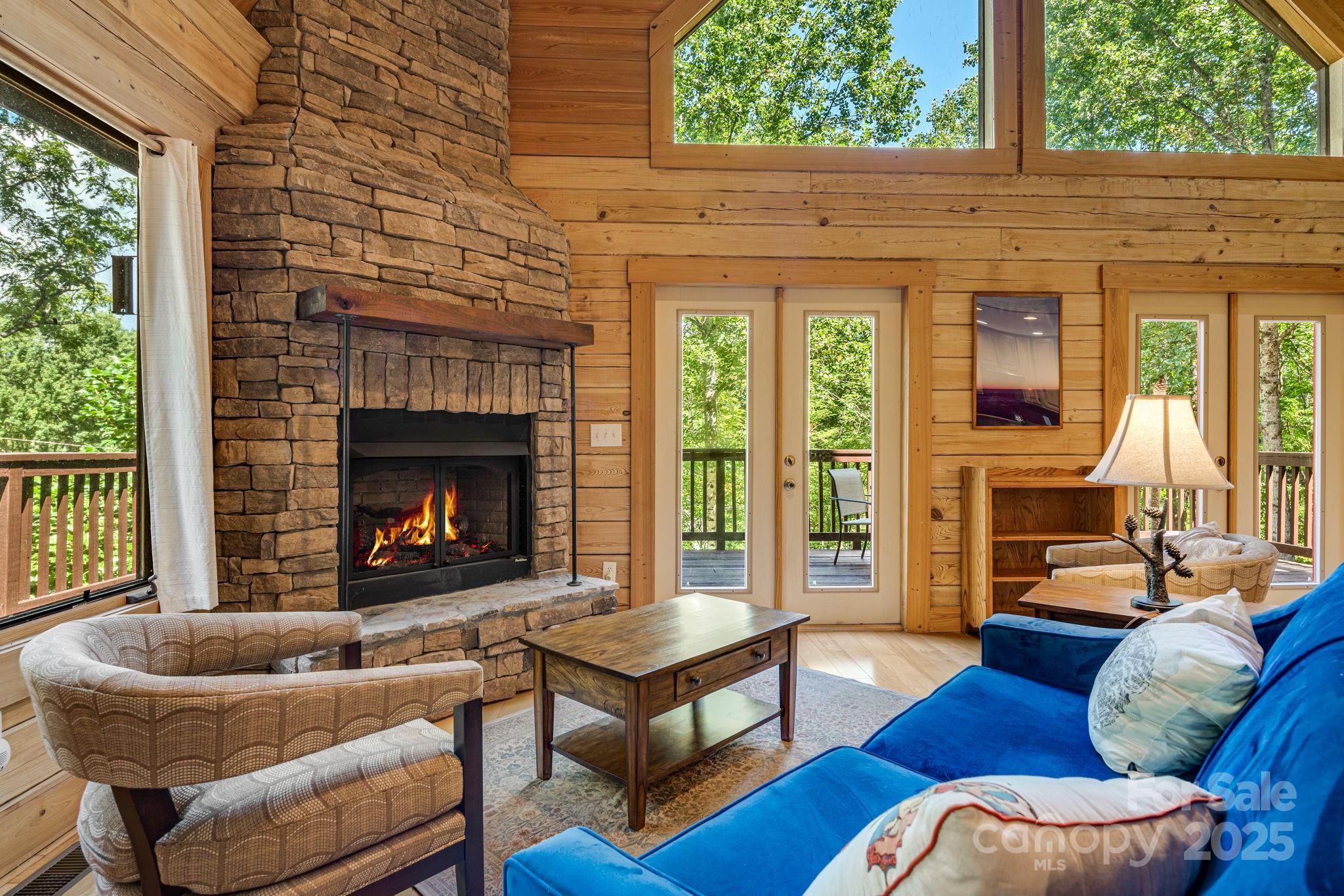 6018 Meadow Fork Road Hot Springs, NC 28743 - Photo 6 of 31 a living room with furniture and a fireplace