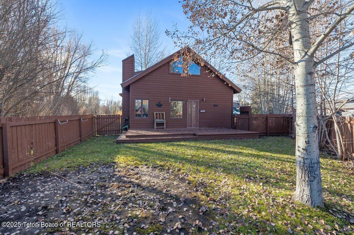 3140 West King Eider Road Jackson, WY 83001 - Photo 18 of 20 Fenced Back Yard