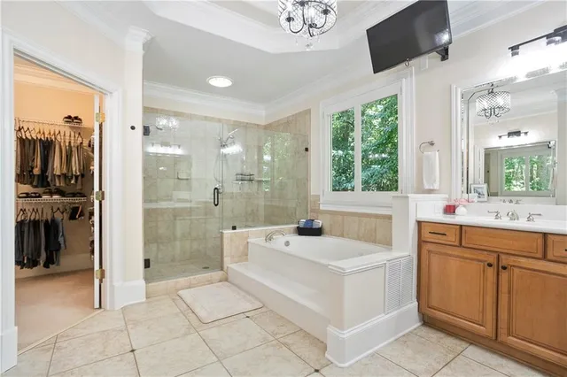 a kitchen with a stove and a window
