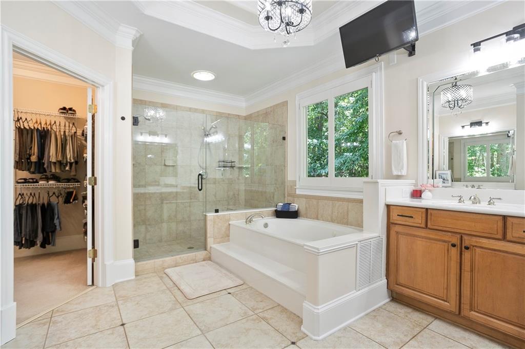 4185 Pool Road Winston, GA 30187 - Photo 28 of 51 a bathroom with a sink a toilet and shower