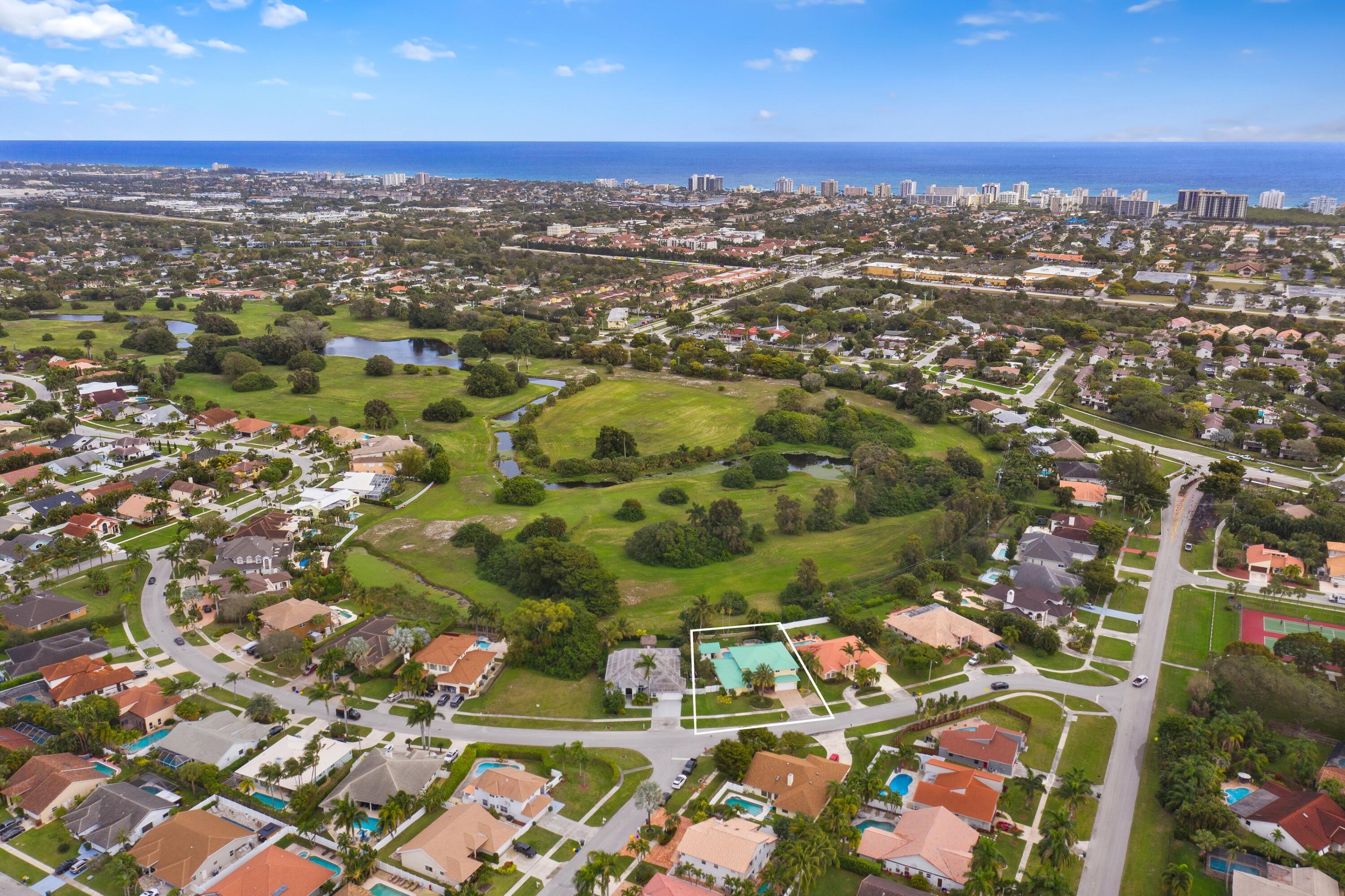 7336 Fairway Trail Boca Raton, FL 33487 - Photo 24 of 36 Aerial Neighborhood View