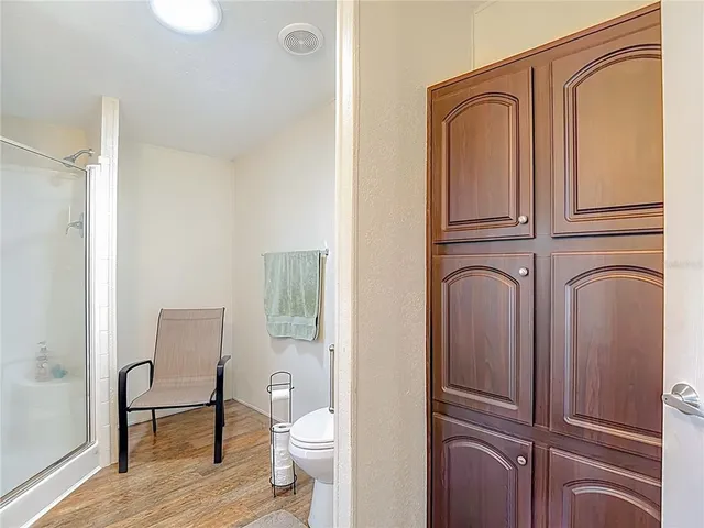 a view of a chairs on the deck