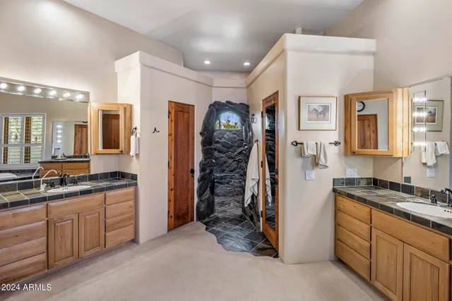 a close view of closet