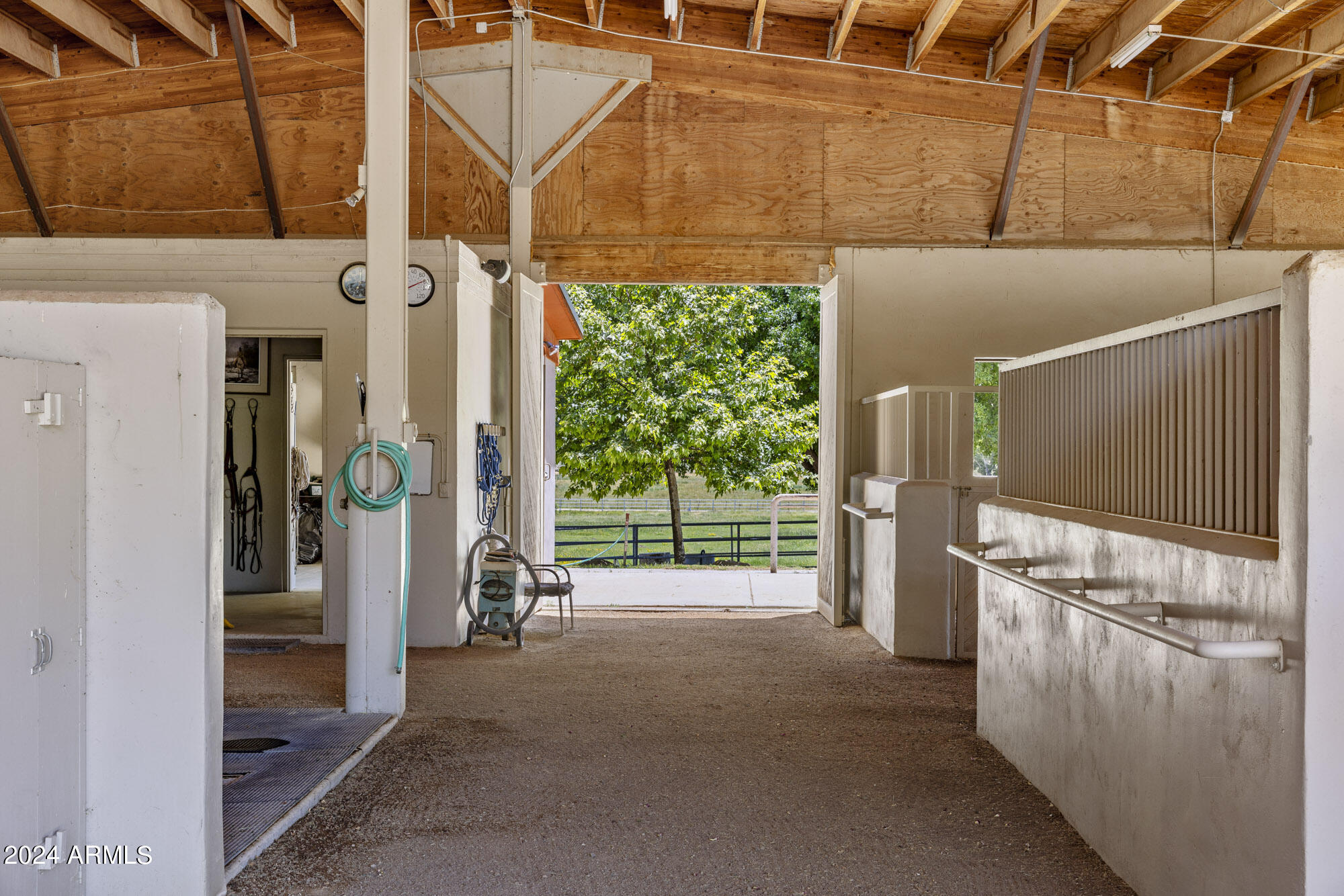 5500 Four Cross Ranch Road Skull Valley, AZ 86338 - Photo 36 of 59 a view of a room with wooden walls and windows