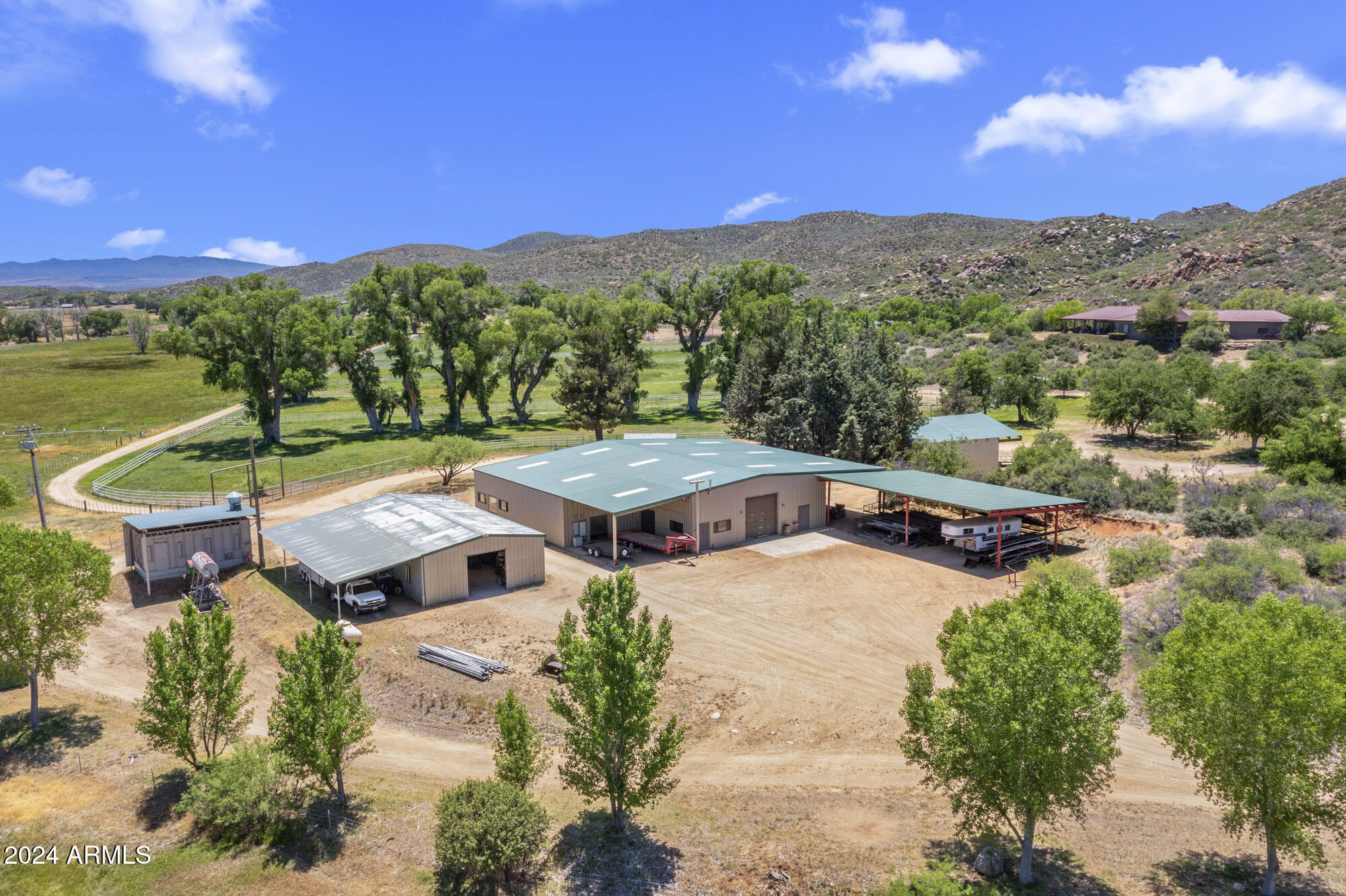 5500 Four Cross Ranch Road Skull Valley, AZ 86338 - Photo 42 of 59 an aerial view of residential houses with outdoor space and street view