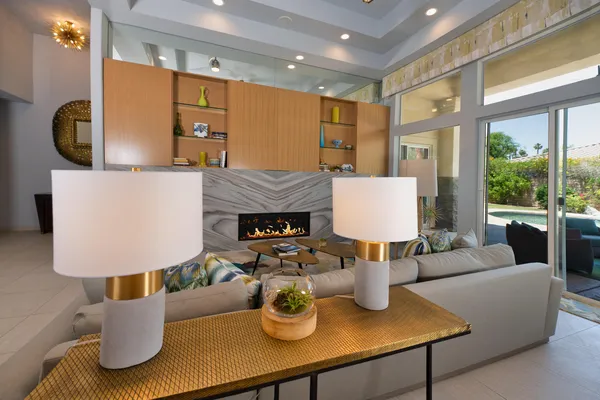 a open kitchen with stainless steel appliances kitchen island granite countertop a sink and cabinets