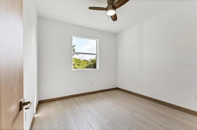 an empty room with a window