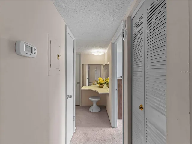 a view of a chairs and tables in patio
