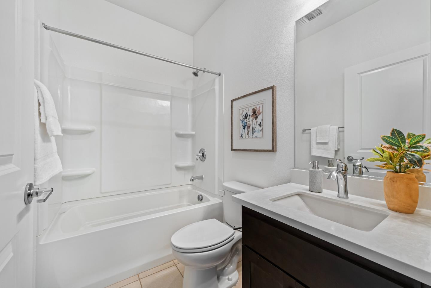 119 Orbit Way Mountain View, CA 94043 - Photo 27 of 46 a bathroom with a granite countertop sink a toilet and shower