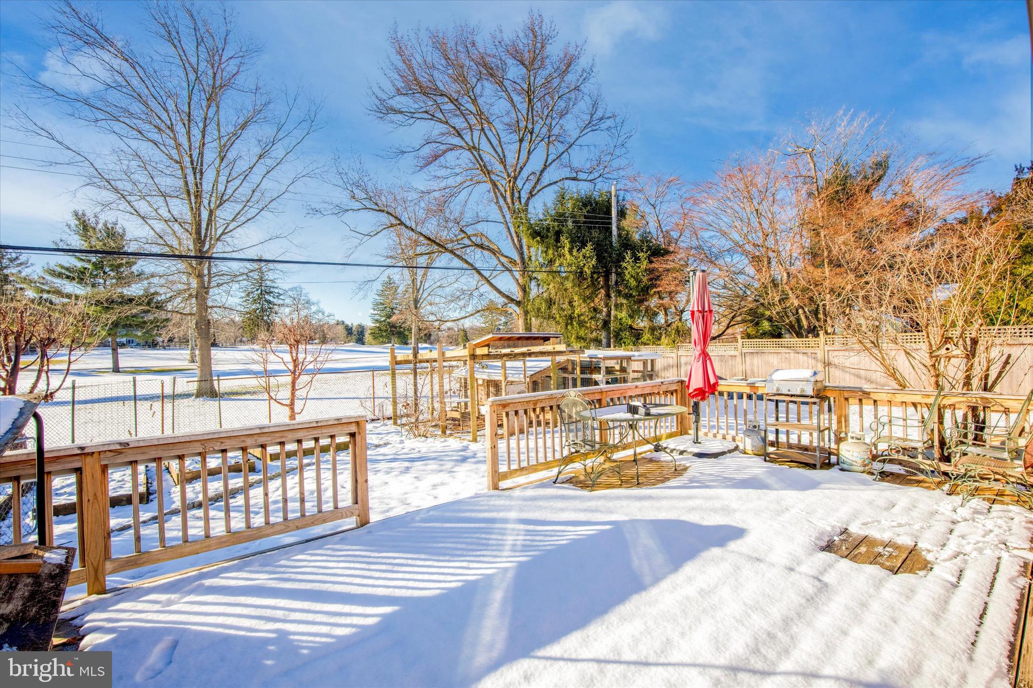 39 Red Oak Road Oreland, PA 19075 - Photo 20 of 20 Large Deck Overlooking Yard and Golf Course