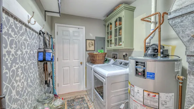 a room with storage and utility