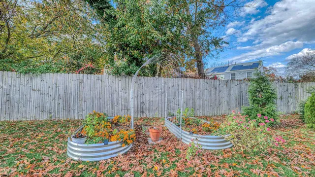 a view of a back yard of the house