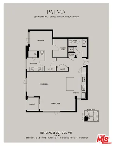 $12,133 | 350 North Palm Drive, Unit 202, Beverly Hills, CA 90210