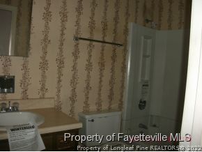 4568 Turquoise Road Fayetteville, NC 28311 - Photo 5 of 9 a bathroom with a sink and a mirror