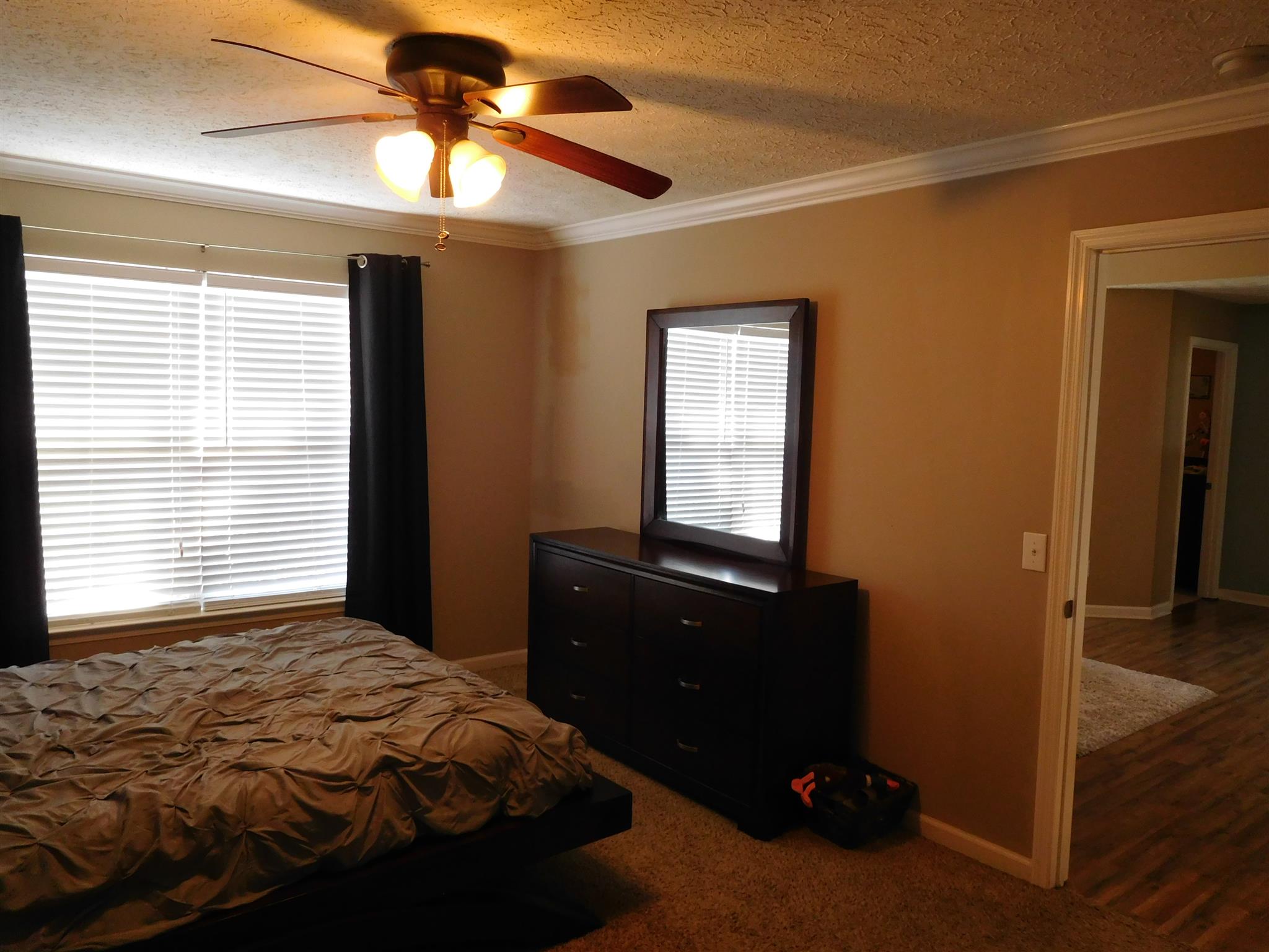 108 Filly Lane Springfield, TN 37172 - Photo 8 of 16 a bedroom with a bed and a chandelier