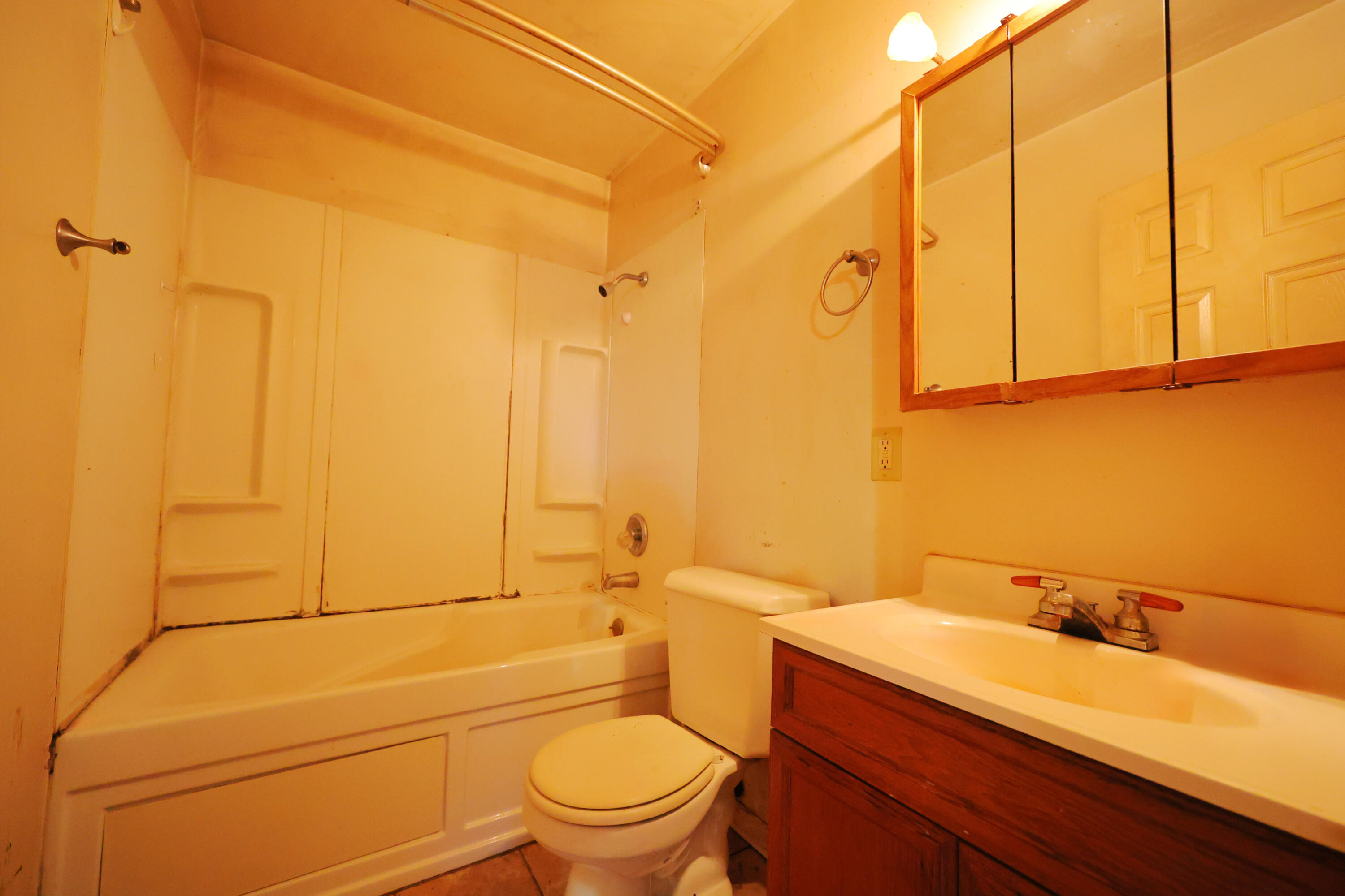 2627 Birch Tree Lane Demotte, IN 46310 - Photo 17 of 23 a bathroom with a granite countertop sink toilet and shower