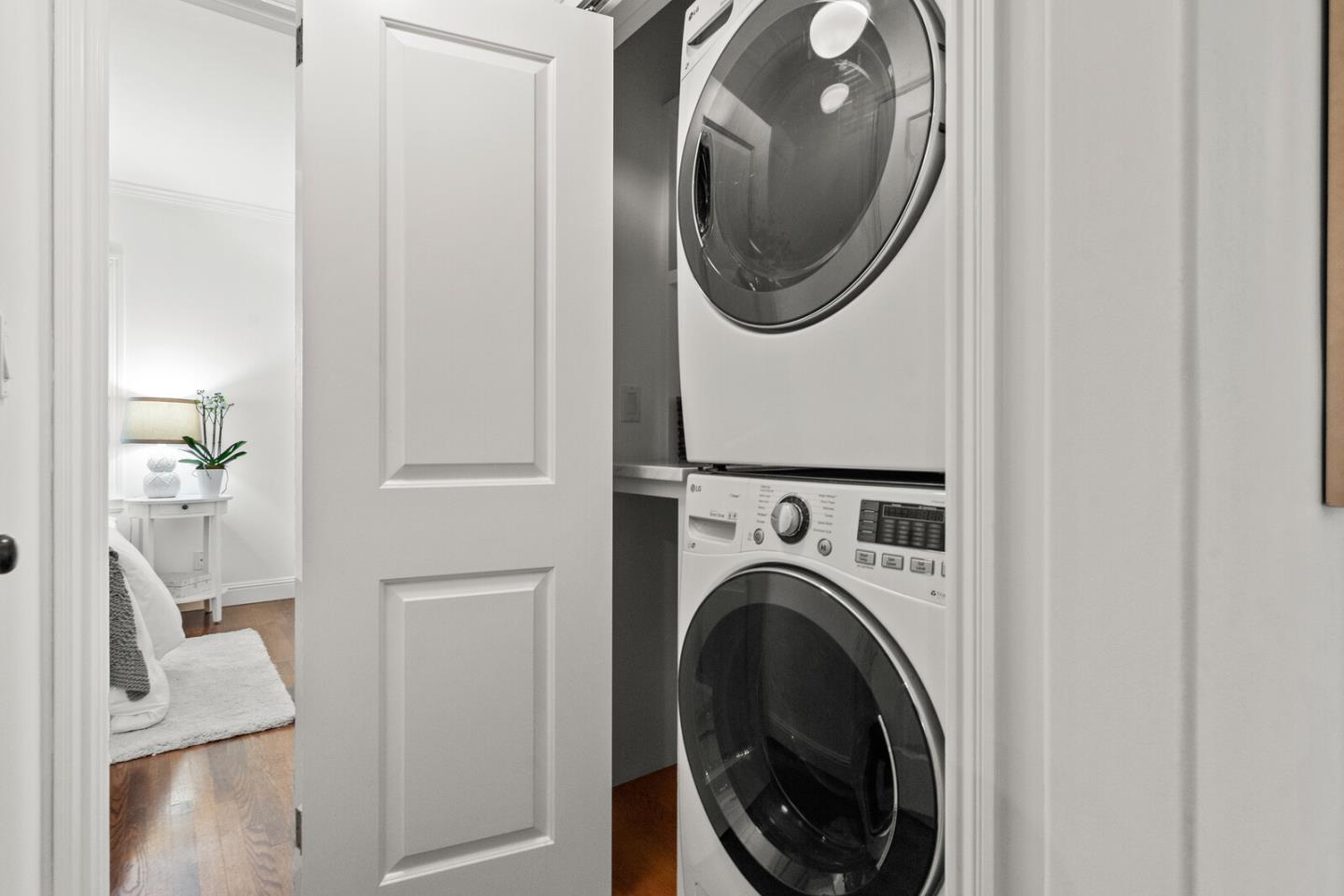 1350 Johnson Street Menlo Park, CA 94025 - Photo 20 of 30 a view of a hallway with washer and dryer