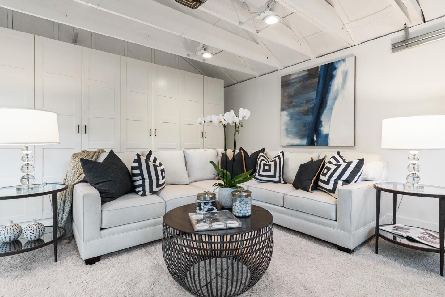1350 Johnson Street Menlo Park, CA 94025 - Photo 26 of 30 a living room with furniture a lamp and a lamp