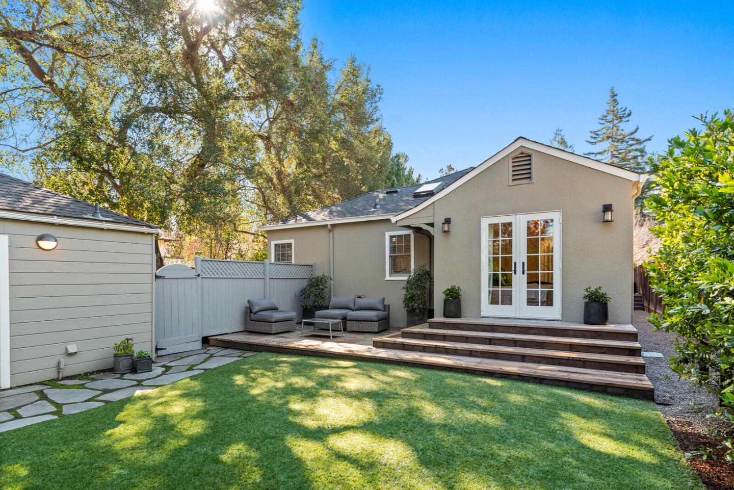 1350 Johnson Street Menlo Park, CA 94025 - Photo 28 of 30 a front view of a house with a yard