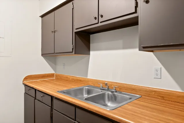 a close view of sink and tap