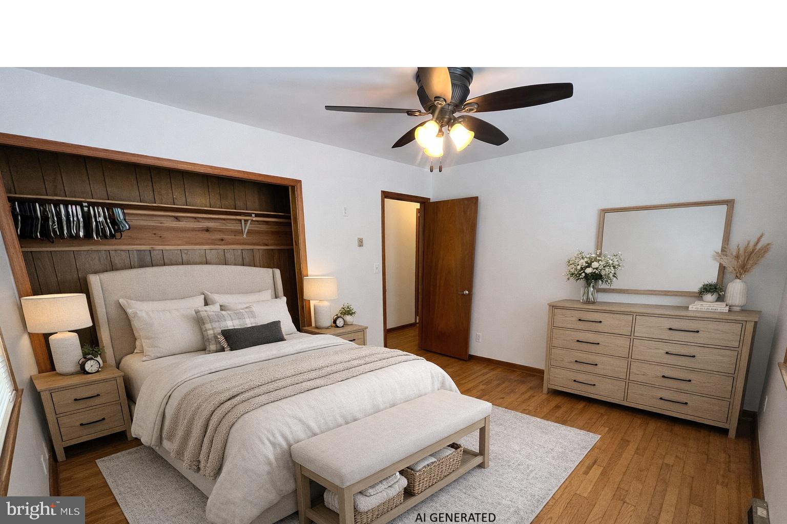 10222 Gold Dale Lane Locust Grove, VA 22508 - Photo 9 of 12 a bedroom with a bed and a chandelier