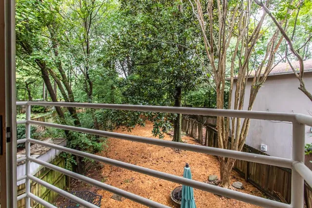 a view of backyard of house