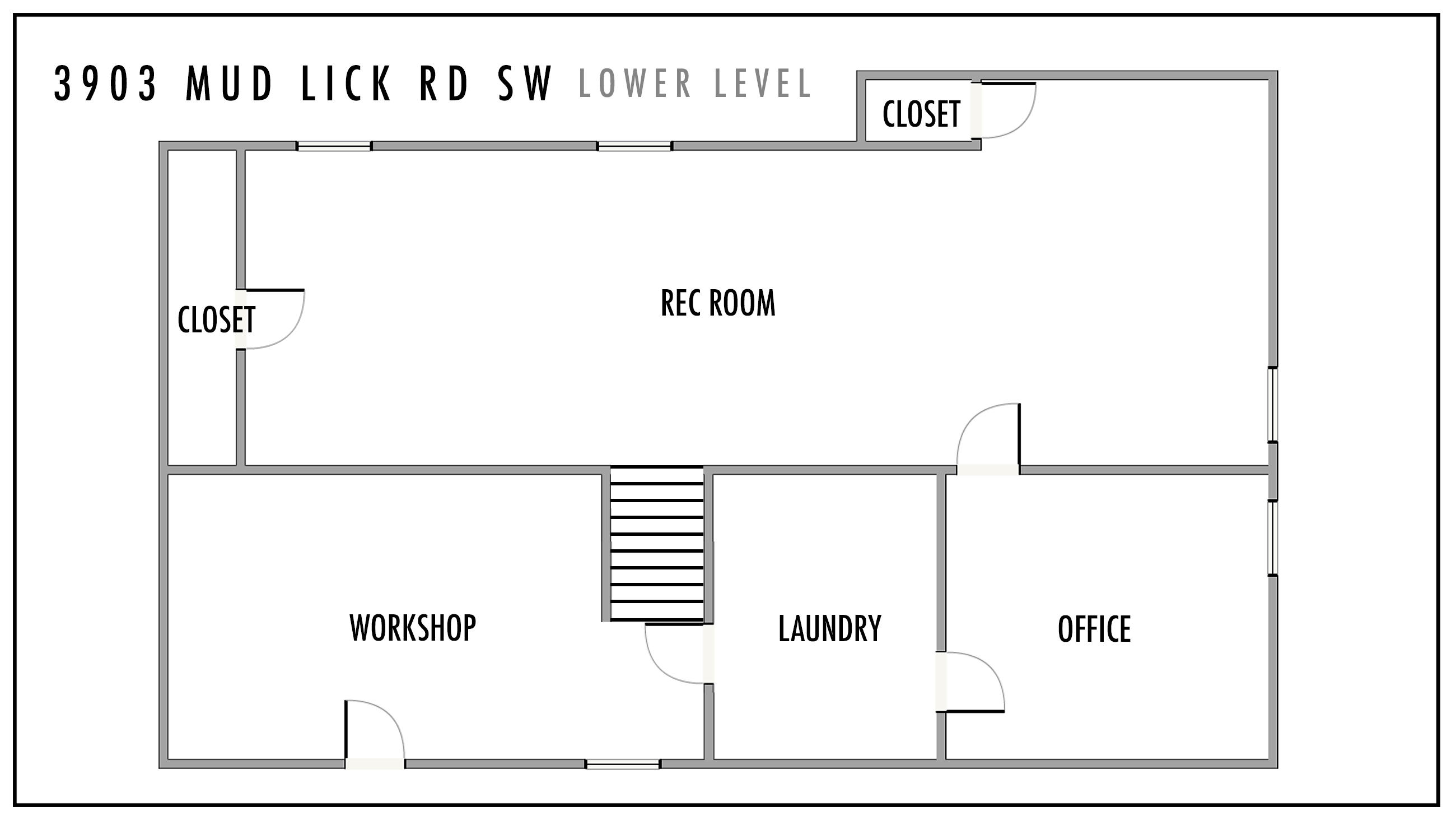 3903 Mud Lick Road Southwest Roanoke, VA 24018 - Photo 30 of 31 Floorplan-lower