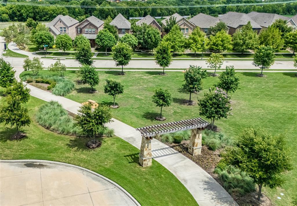 1448 Pebble Way Allen, TX 75013 - Photo 21 of 25 an aerial view of a house with yard and green space