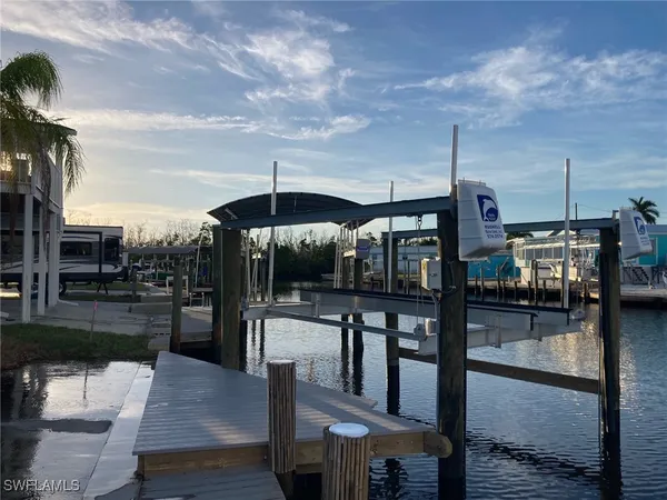 a view of a building with sitting area