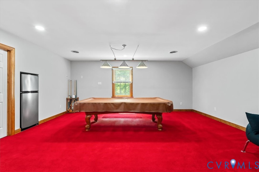 3060 Moyer Road Powhatan, VA 23139 - Photo 52 of 66 Spacious recreational room featuring vibrant red b