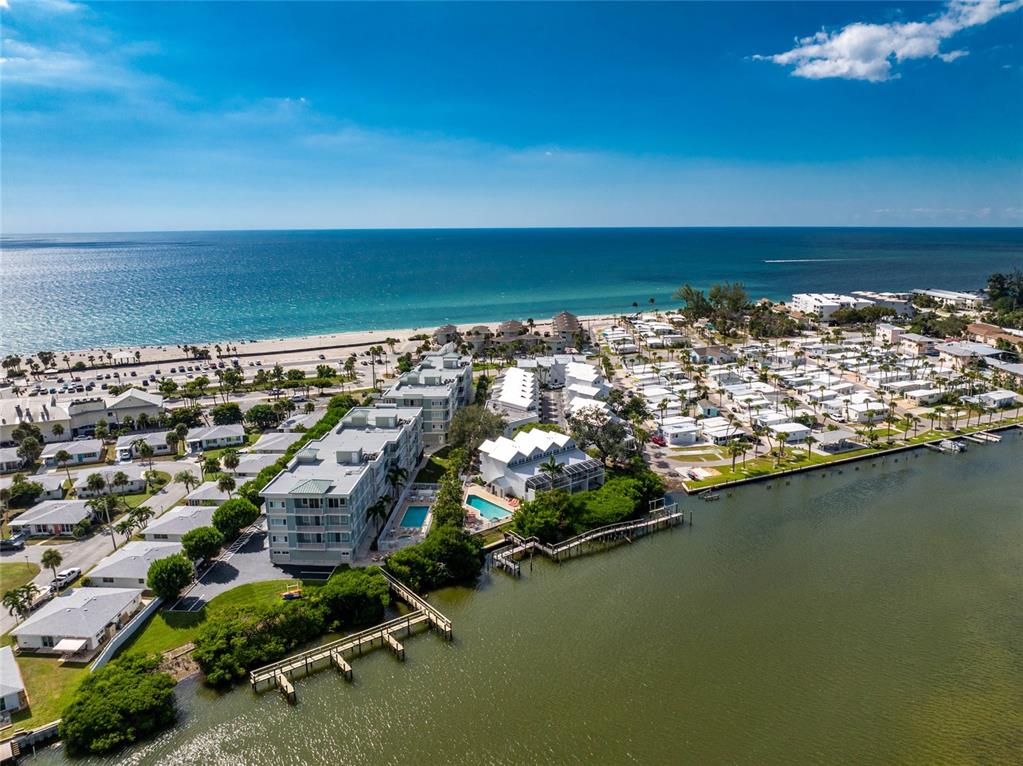2255 North Beach Road, Unit 13 Englewood, FL 34223 - Photo 50 of 69 an aerial view of ocean and residential houses with outdoor space