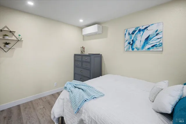 a view of a backyard with wooden fence