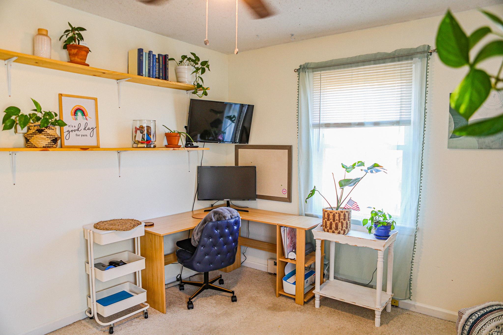 58 Hayrick Road Waynesboro, VA 22980 - Photo 31 of 38 a view of a workspace with furniture and a potted plant