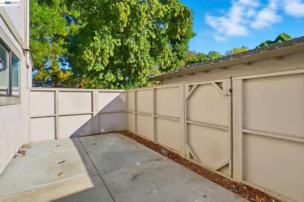 view of a terrace with wooden floor and fence
