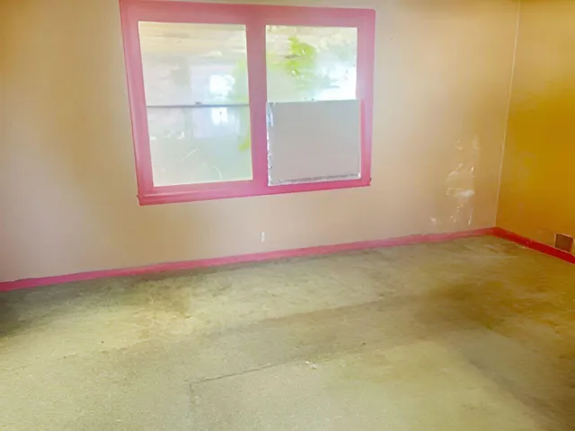 a view of a room with window