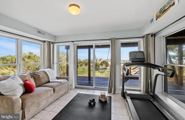 an aerial view of beach and ocean