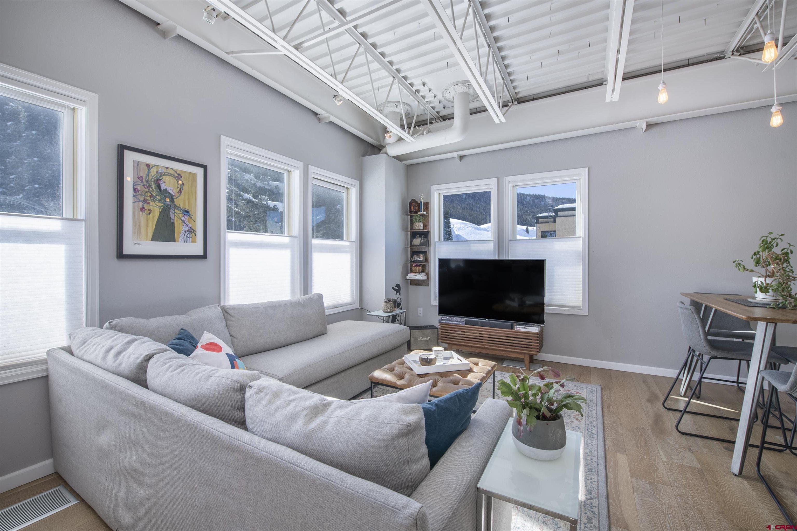 503 Red Lady Avenue, Unit 101 Crested Butte, CO 81224 - Photo 7 of 20 a living room with furniture and a flat screen tv