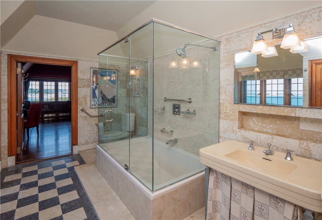 57 Ledge Road, Unit 2 Newport, RI 02840 - Photo 22 of 50 Primary Bath view to Living Room/Dining Area