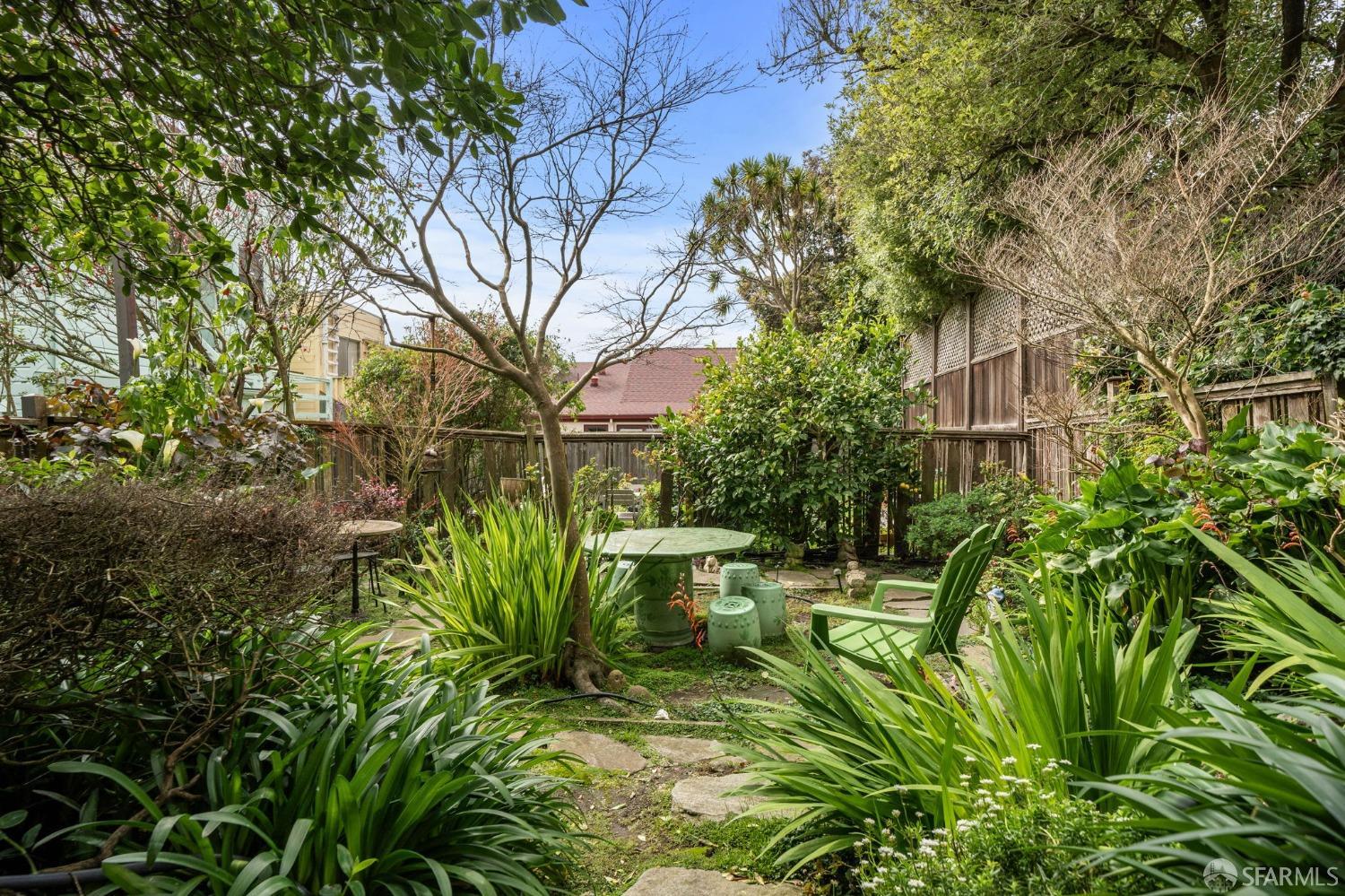333 Cherry Street, Unit B San Francisco, CA 94118 - Photo 29 of 34 a view of a yard with plants and trees